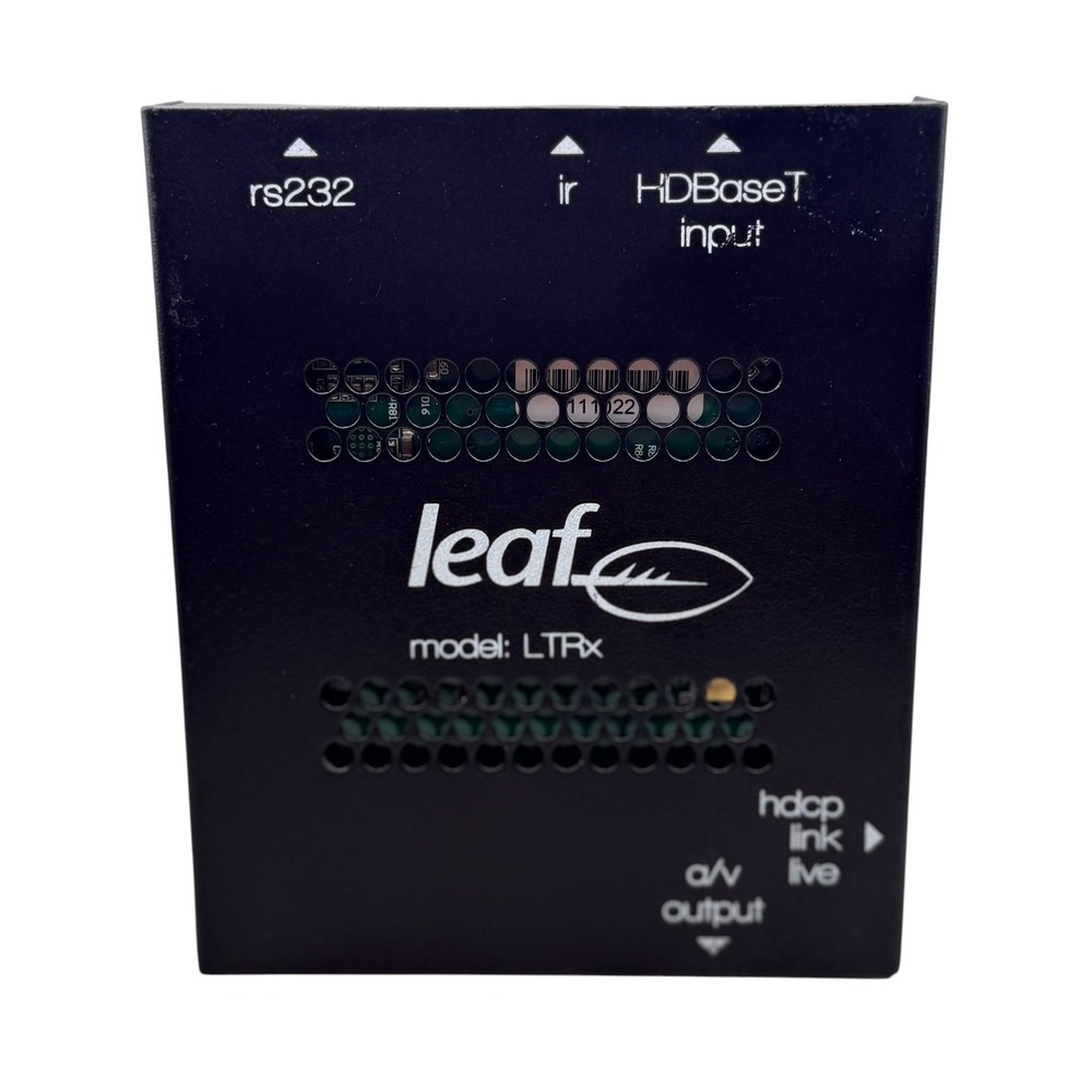 Leaf LTRx HDBaseT Receiver HDMI Extender RS232 IR Over Cat5e 6 Black Metal Unit